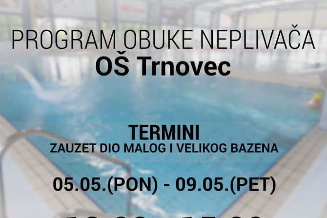 OŠ Trnovec: program obuke neplivača OŠ Varaždinske županije 05.– 09.05.2025.