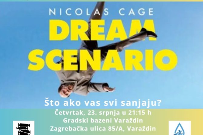Ljetno kino Gaj na Gradskim bazenima Varaždin – “DREAM SCENARIO” u četvrtak 23.07.2026.